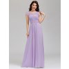 Ever Pretty krajkové šaty společenské fialové 9993 (* Velikost 7XL / 54 / 22 / 26)
