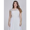 Ever Pretty svatební šaty čistě bílé 9993 (* Velikost 7XL / 54 / 22 / 26)