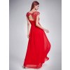 Ever Pretty plesové šaty s krajkou červené 9993 (* Velikost 7XL / 54 / 22 / 26)