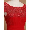 Ever Pretty plesové šaty s krajkou červené 9993 (* Velikost 7XL / 54 / 22 / 26)