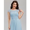 Ever Pretty šaty s krajkou světle modré 9993 (* Velikost 7XL / 54 / 22 / 26)