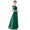 Ever Pretty plesové šaty s krajkou zelené 9993 (* Velikost 7XL / 54 / 22 / 26)