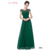 Ever Pretty plesové šaty s krajkou zelené 9993 (* Velikost 7XL / 54 / 22 / 26)