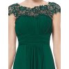 Ever Pretty plesové šaty s krajkou zelené 9993 (* Velikost 7XL / 54 / 22 / 26)