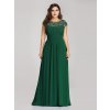 Ever Pretty plesové šaty s krajkou zelené 9993 (* Velikost 7XL / 54 / 22 / 26)