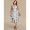 Ever Pretty šaty jemně vzorované na ramínka 2416 (* Velikost 9XL / 58 / 26 / 30)