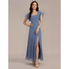 Ever Pretty šaty dlouhé v modré barvě 2409 (* Velikost 4XL / 48 / 16 / 20)