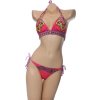 Krásné trendy bikiny vzorované vzor 3016 růžové (* Velikost S/36)