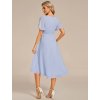 Elegantní jednoduché světle modré šaty 2053 (* Velikost 9XL / 58 / 26 / 30)