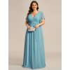Ever Pretty dlouhé šaty světle tyrkysové 164A (* Velikost 9XL / 58 / 26 / 30)
