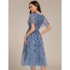 Ever Pretty šaty midi délka ve světle modré barvě 2230 (* Velikost 9XL / 58 / 26 / 30)