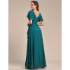 Ever Pretty společenské šaty midi délka 1749 petrolejové (* Velikost 9XL / 58 / 26 / 30)