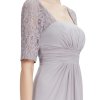 Společenské šaty Ever Pretty šedé 8038 (* Velikost L / 40 / 10 / 12)