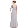 Společenské šaty Ever Pretty šedé 8038 (* Velikost L / 40 / 10 / 12)