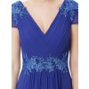 Ever Pretty plesové šaty s výšivkou safírové 8467 (* Velikost M / 38 / 08 / 10)