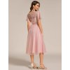 Ever Pretty růžové šaty 2293 (* Velikost 9XL / 58 / 26 / 30)