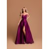 Luxusní šaty fialové s rozparkem