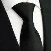 Jednobarevná hedvábná kravata černá