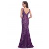 Elegantní krajkové Ever Pretty šaty fialové 8859 (* Velikost XL / 42 / 10 / 14)