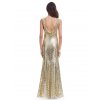 Ever Pretty plesové šaty zlaté 7110 (* Velikost 4XL / 48 / 16 / 20)