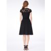 Ever Pretty černé koktejlové šaty s krajkou 4032 (* Velikost 4XL / 48 / 16 / 20)