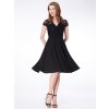 Ever Pretty černé koktejlové šaty s krajkou 4032 (* Velikost 4XL / 48 / 16 / 20)