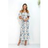 A Dlouhé letní šaty s květy a volánem 6363-0 (* Velikost M / 38 / 06 / 10)