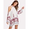 Krátké letní šaty s dlouhým rukávem 8452 (* Velikost L / 40 / 08 / 12)