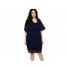 A Elegantní krátké krajkové šaty tmavě modré 0975 (* Velikost 4XL / 48 / 16 / 20)