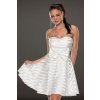 A Krátké bílé šaty s mašlí 0522 (* Velikost XXL / 44 / 12 / 16)