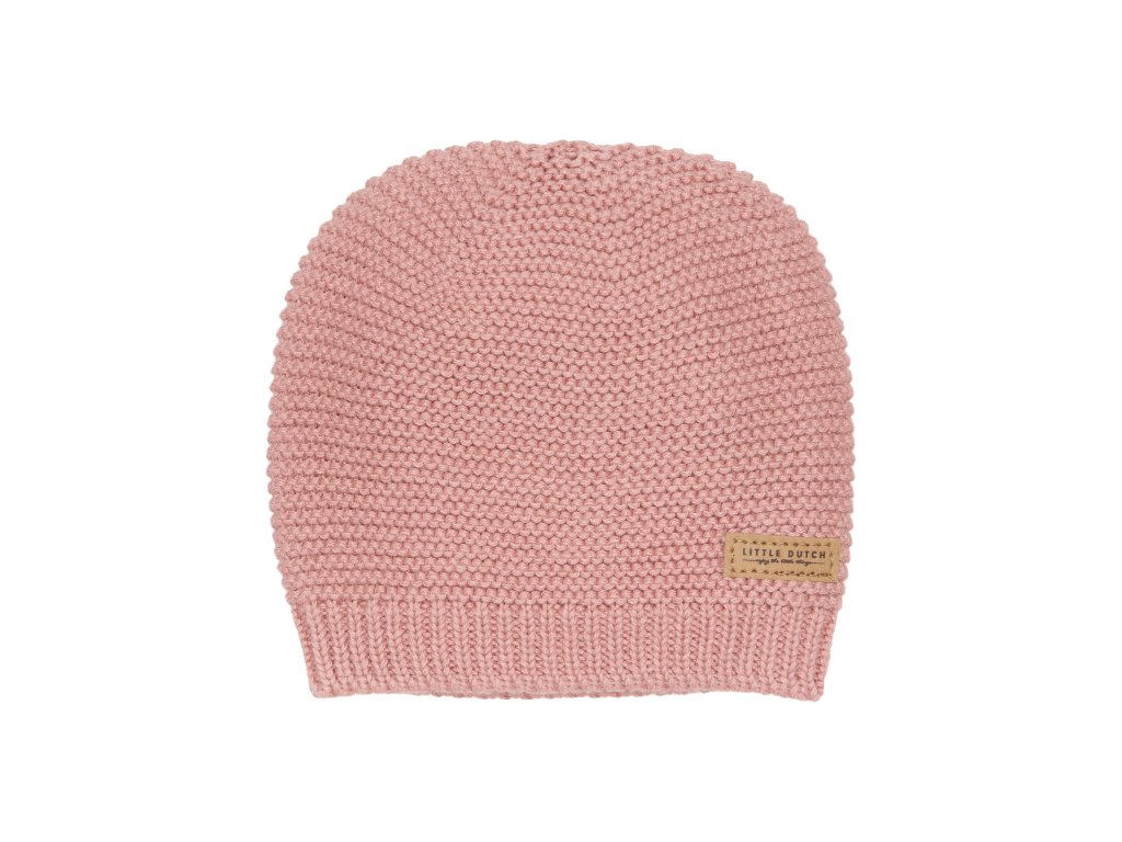 Little Dutch Čepička dětská pletená Vintage Pink 0-6m - VÝPRODEJ DVOREČEK