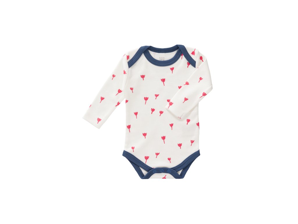 Fresk Body s dlouhým rukávem Tulip red, 3-6 m - VÝPRODEJ