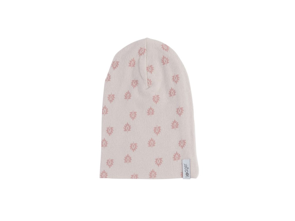Lodger Beanie Print Rib Tan 0 - 6 měsíců