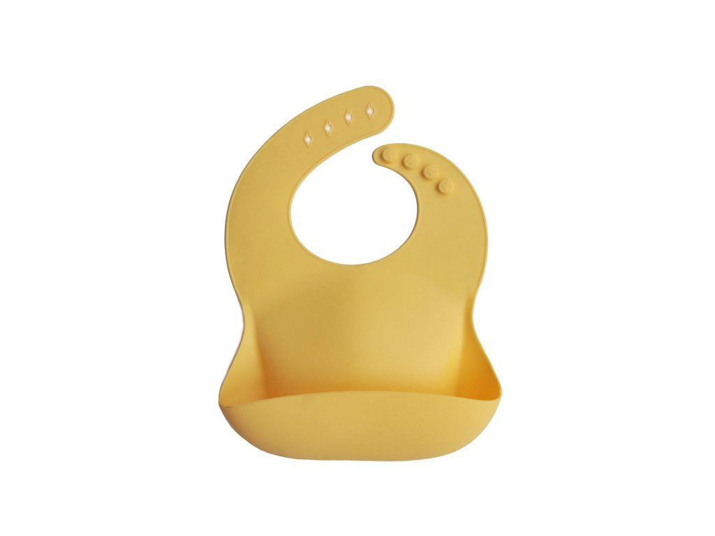 MUSHIE silikonový bryndák Mineral Yellow