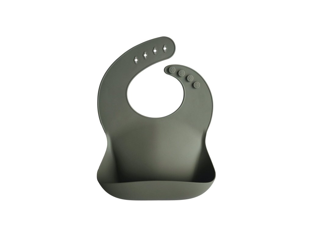 MUSHIE silikonový bryndák Silver Sage