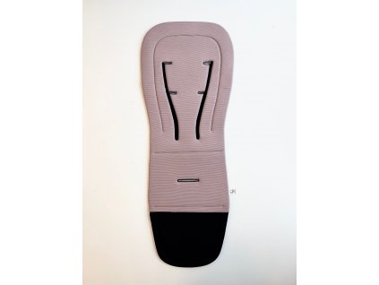 Kidiloo Univerzální podložka do kočárku, žebrovaný úplet ružová