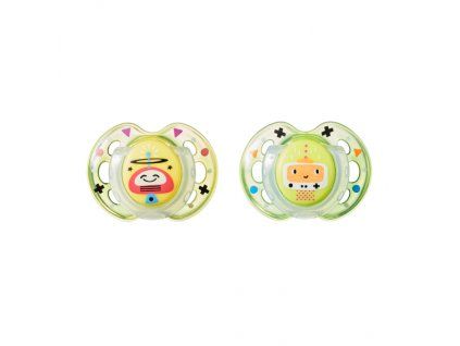 Tommee Tippee Šidítko C2N silikon Fun 2ks 0-6m - dvoreček