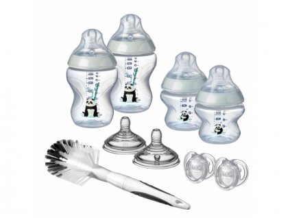 Tommee Tippee Sada kojeneckých lahviček C2N s kartáčem girl - VÝPRODEJ DVOREČEK