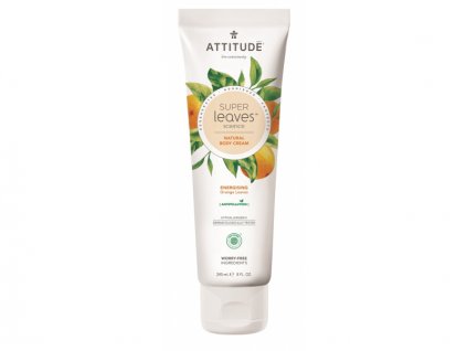 Přírodní tělový krém Super leaves s detox. účinkem - pomerančové listy 240 ml