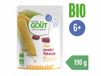 Good Gout Kapsička BIO Kukuřice s kachním masem 190 g