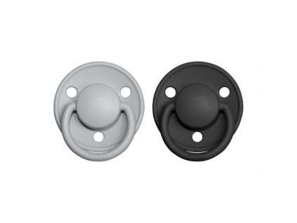 Bibs Dudlíky DE LUX Cloud/Black - velikost 1, z přír.kaučuku 2ks