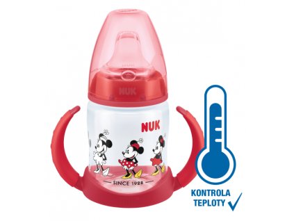 Učící lahev Mickey s kontrolou teploty 150ml