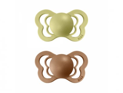 Bibs Dudlíky COUTURE ORTODONTIC SILIKON Meadow/Earth velikost 2, 2ks