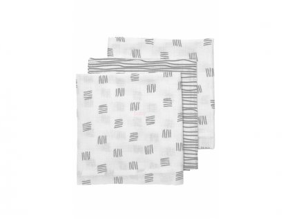 Meyco pleny 3-balení Block stripe grey