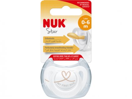 Dudlík Star Latex orthodontic 0-6m, 1ks - DVOREČEK