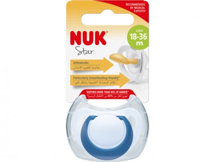 NUK Dudlík Star Latex orthodontic 18-36m, 1ks