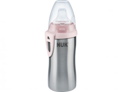 NUK láhev Active Cup nerez 215 ml růžová -VÝPRODEJ DVOREČEK