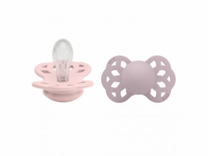 Bibs Dudlíky INFINITY SYMETRICKÉ SILIKON Blossom-Dusky/Lilac - vel. 2, 2ks