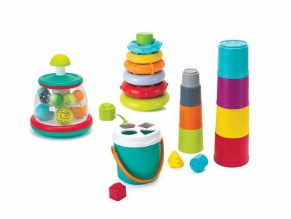 Sada hraček 3v1 Stack, Sort & Spin  - VÝPRODEJ DVOREČEK