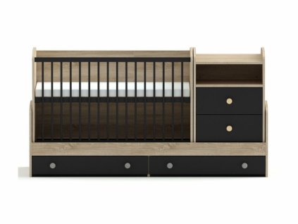 Faktum Kombi postýlka Colette 70x120 Antracit